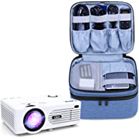 Luxja Bolsa para Mini Proyector- Maletin Proyector y Accesorios- Funda Proyector Portátil- Azul.